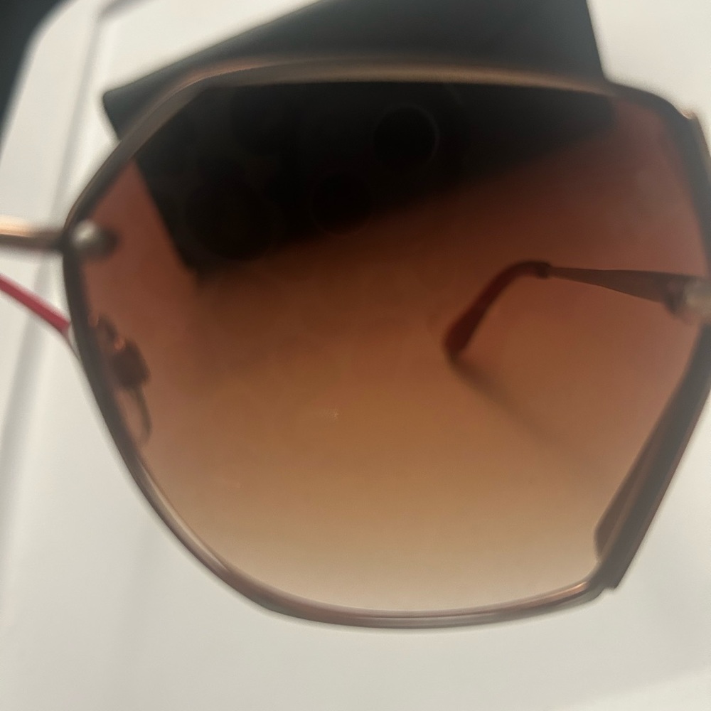 Privé Revaux Gold Frame Sunglasses with Gradient Lenses - Picture 3 of 4